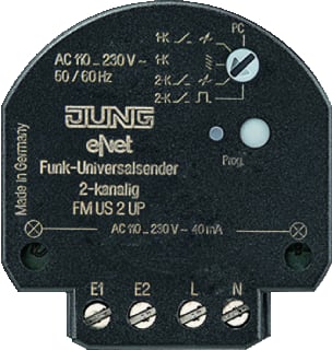 Jung - ENet Radiofrequent zender Univ.Zender 2Kan Inb