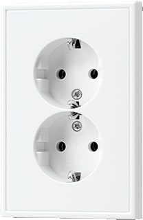 Jung - LS RANGE Wandcontactdoos (WCD schakelmat.) Wcd Ra 2V Comp Ls990 Alpw