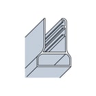 Novellini - Giada Toebeh./onderdelen voor douchewand Verleng.Prof 15Mm