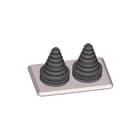ABB - TwinLine Invoerplaat sparing kast/lessenaar Flenspl 2X Kabtule