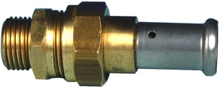 Henco - 26P Fitting met 2 aansluitingen Wrtl+Buidr Dchtvlk20X1/2"