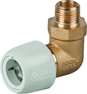 Wavin - Fitting met 2 aansluitingen Hep2O W Knie 90 22X½ Bud