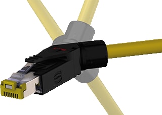Harting - RJ Industrial Modulaire connector 45Gr Angled 8-Pole Rj45