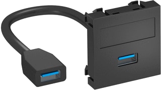 OBO - Inzetplaat schakelmateriaal DRAAGPL USB 3.0 A-A+KABL C