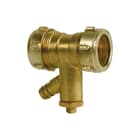 Conex Bänninger - Sanbra Fitting met 2 aansluitingen rechte kopp+aftap 15mm