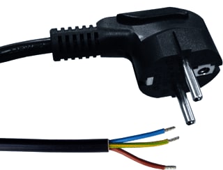 Ratio Electric - Power Cord Aansluitleiding Kab Schuko 3G0,75 1,5M Zw