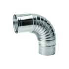 Burgerhout - NEN 7203 Enkelw. rookgashulpstuk 2 aansl. Alu 7203 Bocht 90' 80Mm