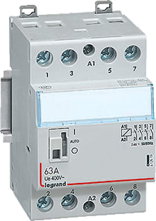 Legrand - LEXIC DIN Installatiehulpschakelaar modulair Relais 4No 63A 24Vac