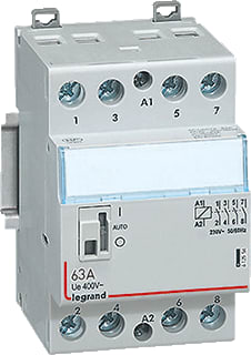 Legrand - LEXIC DIN Installatiehulpschakelaar modulair Relais 4No 63A 230Vac