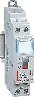 Legrand - LEXIC DIN Installatiehulpschakelaar modulair Relais 2No 25A 24Vac