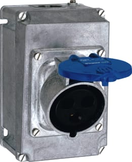 Legrand - Hypra CEE-contactdoos combinatie opbouwdoos staal