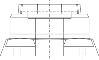 Rittal - CP 120 Draagarmkoppeling vr kast/lessenaar Opzetscharn. Hor.6212720