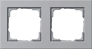 Gira - E2 Afdekraam schakelmateriaal Afdkrm 2V Grijs Mat