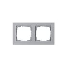 Gira - E2 Afdekraam schakelmateriaal Afdkrm 2V Grijs Mat