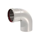 Burgerhout - RVS Enkelw. rookgashulpstuk 2 aansl. Bocht 90Gr 80Mm Glad
