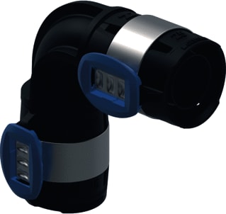 Geberit - FlowFit Fitting met 2 aansluitingen Bocht 90Gr Ppsu D40
