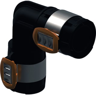 Geberit - FlowFit Fitting met 2 aansluitingen Bocht 90Gr Ppsu D75