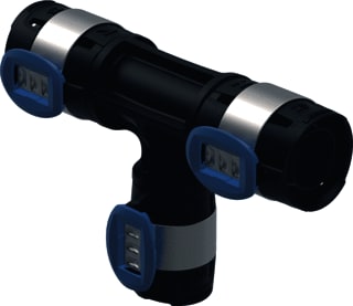 Geberit - FlowFit Fitting met 3 aansluitingen T-St Ppsu D63-40-63