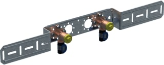 Geberit - FlowFit Muurplaat op beugel 2Xmpl Op Beug 20-Rp1/2
