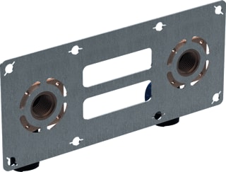 Geberit - FlowFit Muurplaat op beugel 2Xmpl Op Montplt 20-Rp1/2