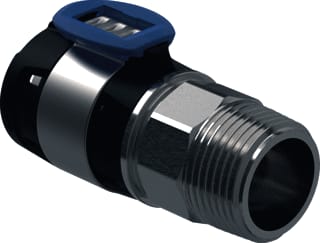 Geberit - FlowFit Fitting met 2 aansluitingen Puntstuk Bu Rvs D20-R1/2