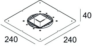 Delta Light - TECHNICAL Mech. toebeh. verlichtingsarmatuur Mounting Kit 75 Trimless