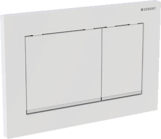 Geberit - Omega20 Bedieningsplaat spoelsysteem Bed Pan Sq Wt/Chr