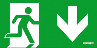 Famostar - Go! Picto Pictogram noodverlichting Beneden 7.0