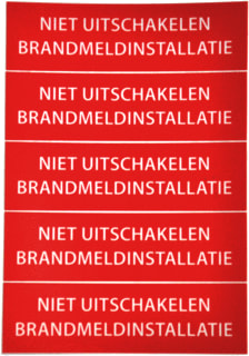 Lobeco - veiligheidspictogram STICK NIET UIT BRANDMELD
