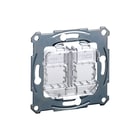 Schneider Electric Merten - Systeem M Inzetplaat schakelmateriaal semt draagring 2xmj transp