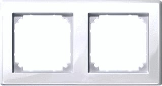 Schneider Electric Merten - M-Smart Afdekraam schakelmateriaal Semt Afdkrm 2-Vdg Polar-Wt