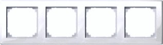 Schneider Electric Merten - M-Smart Afdekraam schakelmateriaal Semt Afdkrm 4-Vdg Polar-Wt
