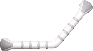 Etac - Handy Handgreep aangepast sanitair Wandbeugel Gebogen 40 Cm