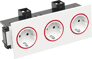 Rehau by OBO - SIGNA Wandcontactdoos (WCD schakelmat.) Wcd 3V Afdkrm Rng Rd