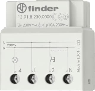 Finder - 13 Bistabiel relais Impulsrel 13.91 10A1M230V