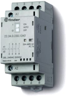 Finder - 22 Met LED Magneetschakelaar 2M 2V 25A 230V