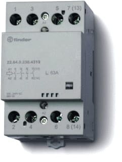 Finder - 22 Magneetschakelaar 3M 1V 63A 24 V