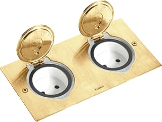 Legrand - Mosaic Vloercontactdoos Dubb. Houder Vlrctds Rond