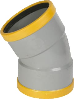 Wavin - Wafix SN8 Fitting met 2 aansluitingen Wafx Bocht 30Gr 160M/M