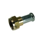 Henco - 26P-Z Fitting met 2 aansluitingen Pers/Schr.Ov/Kop.16X3/8Bi