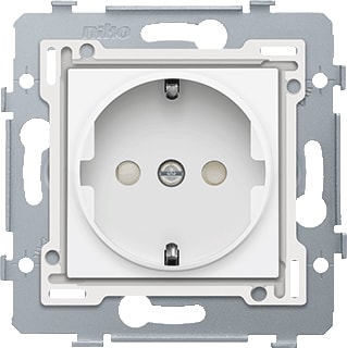 Niko - Original Wandcontactdoos (WCD schakelmat.) Wcd Ra 1V Inzetpl Wt
