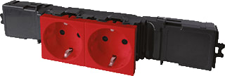 Legrand - VAN GEEL Contactdooscombinatie Snap-On Wcd 2V Ra Rood