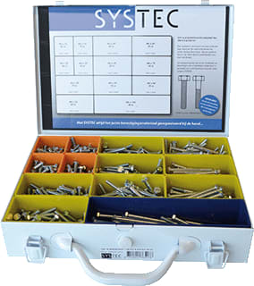 Systec - Assortimentsdoos bevestigingsmat. Ass M6 Tap&Zesk.Bout Vz