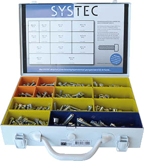 Systec - Assortimentsdoos bevestigingsmat. Ass M6,8&10 Inbusbout Vz