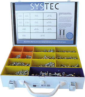 Systec - Assortimentsdoos bevestigingsmat. Ass Zelfb.Plaatschr. Vz