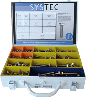 Systec - Assortimentsdoos bevestigingsmat. Ass M6,8&10 Tapbout Rvs
