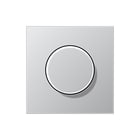 Jung - Aluminium/Edelstaal/Chroom Bed.element / centr.pl. schakelmat. bedelem dimplaat+knop alu