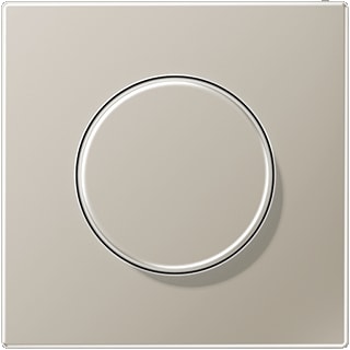 Jung - Aluminium/Edelstaal/Chroom Bed.element / centr.pl. schakelmat. bedelem dimplaat+knop rvs