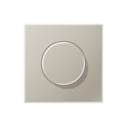 Jung - Aluminium/Edelstaal/Chroom Bed.element / centr.pl. schakelmat. bedelem dimplaat+knop rvs