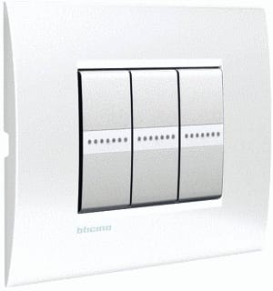 Bticino - LivingLight Air Afdekraam schakelmateriaal Afdkrm Ll 3Mod P Wt